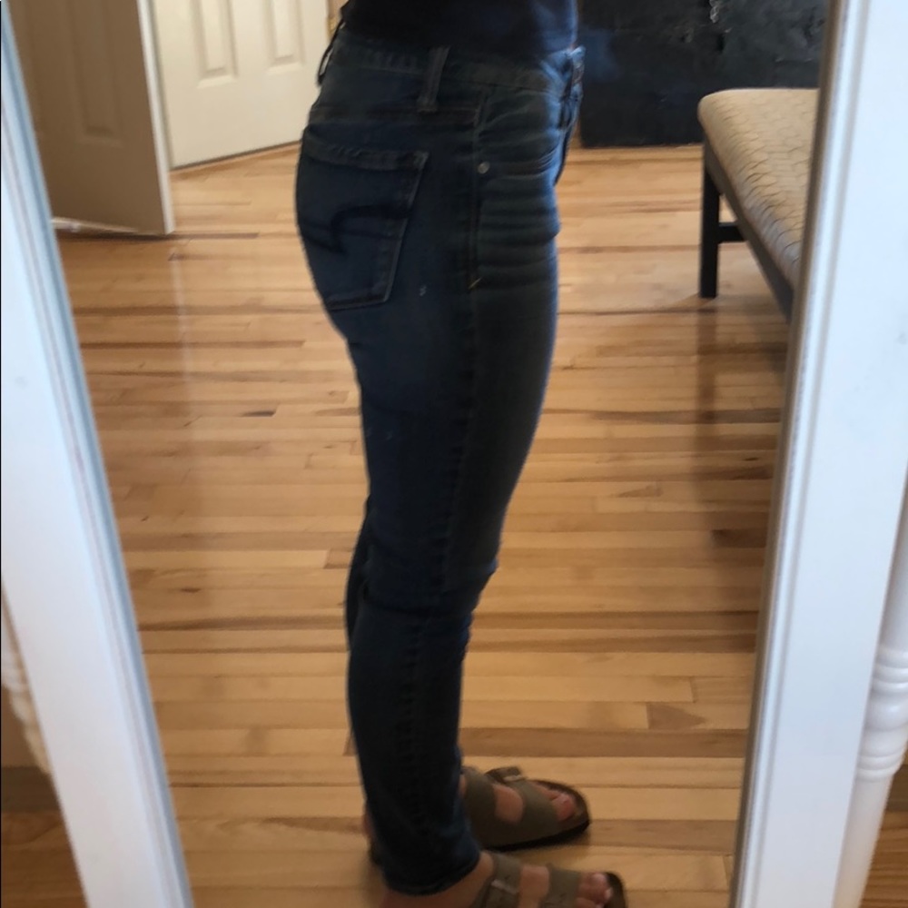 Blue skinny jeans